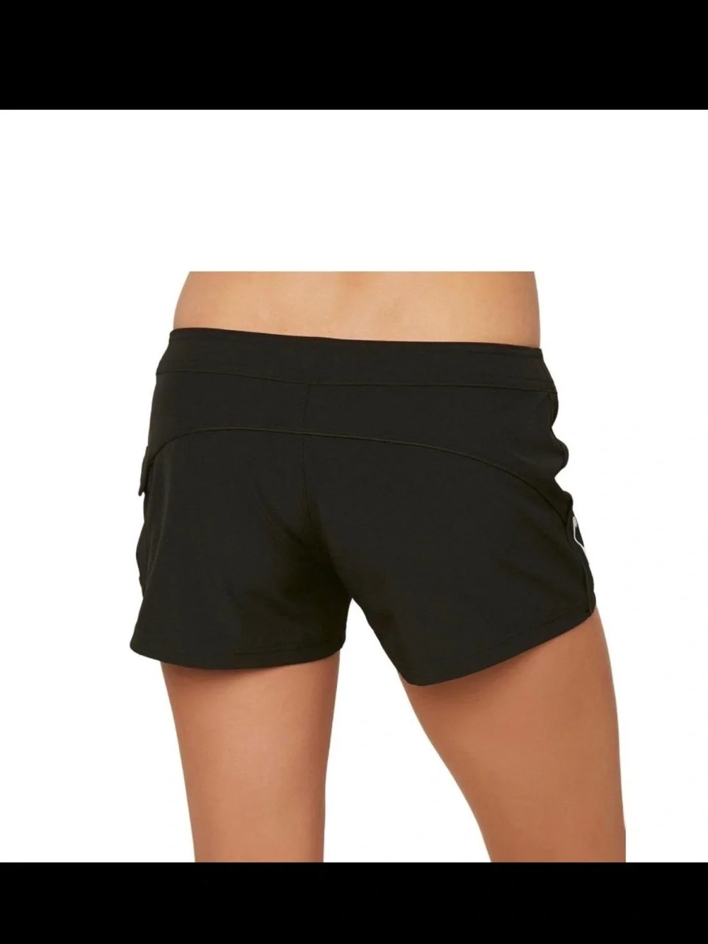 O'Neill Women's Black Cargo Boardshorts with Flap Pocket - Picture 2 of 3